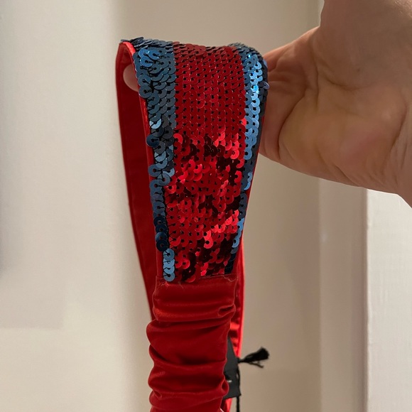 Gucci Blue and Red Sequin ShineWeb Headband Hair Accessory - Picture 4 of 12